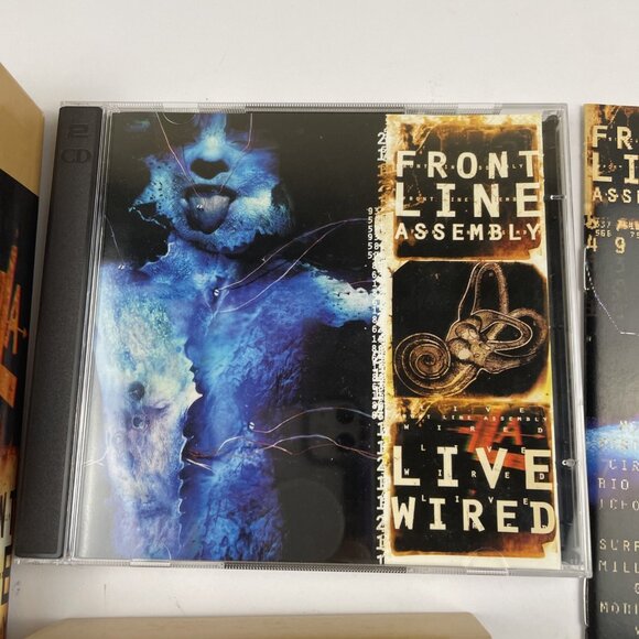 Front Line Assembly Hard Wired VHS/2 CD Box Set Includes Pendant - Picture 2 of 10